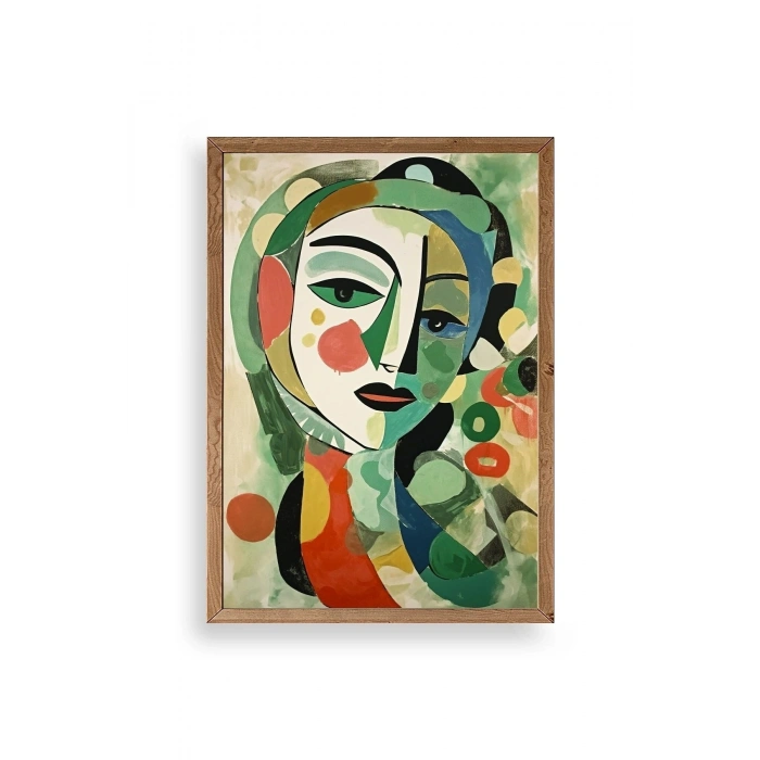 Soyut Ahşap Çerçeveli Tablo 17 x 23