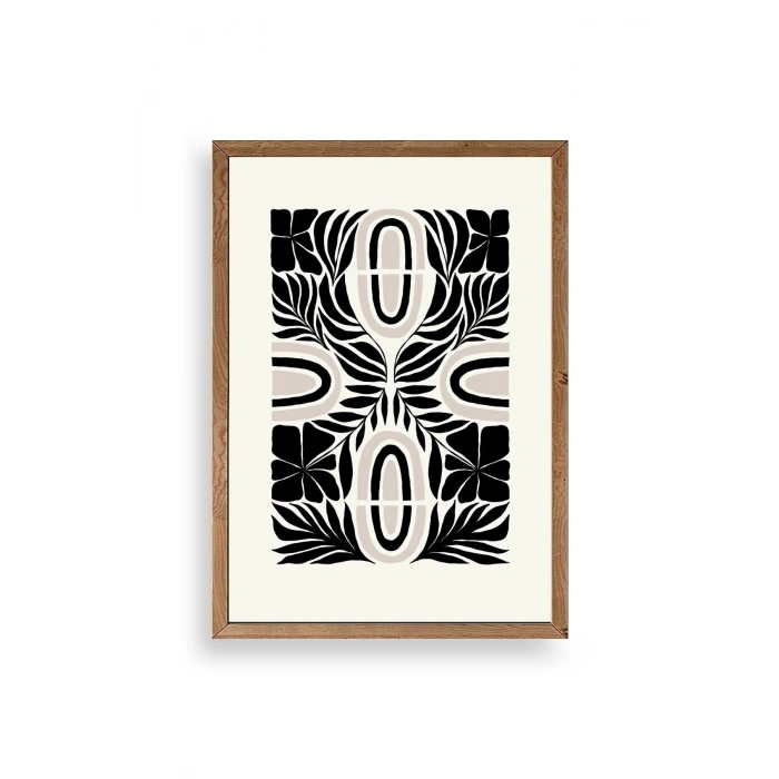 Soyut Ahşap Çerçeveli Tablo 17 x 23