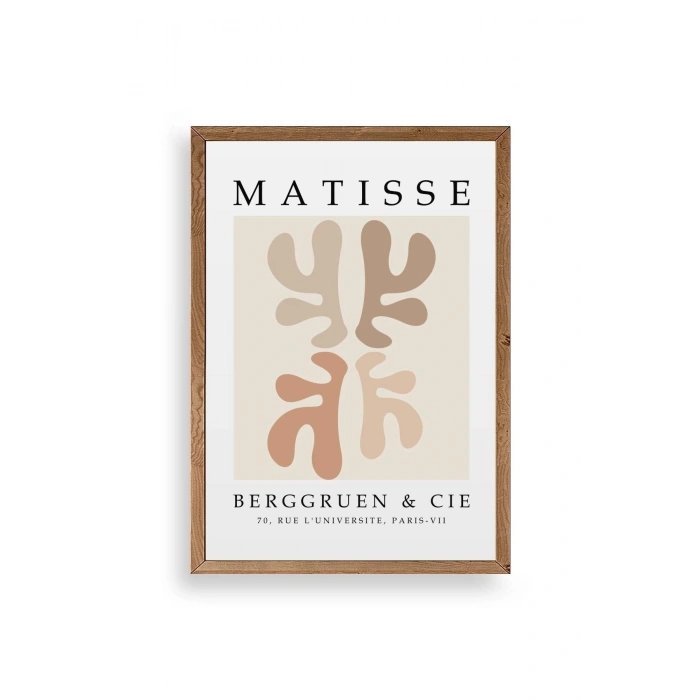 Soyut Ahşap Çerçeveli Tablo 17 x 23