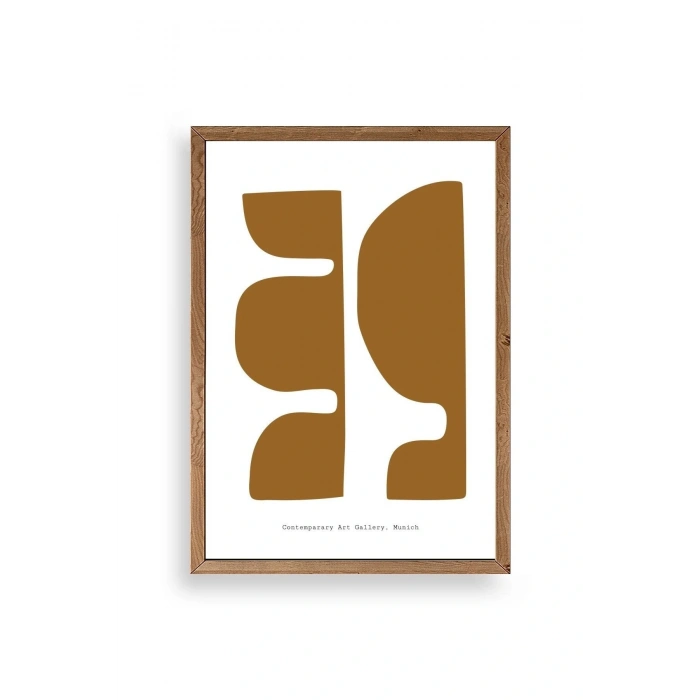 Soyut Ahşap Çerçeveli Tablo 17 x 23