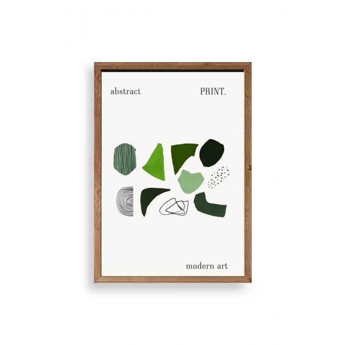 Soyut Ahşap Çerçeveli Tablo 17 x 23