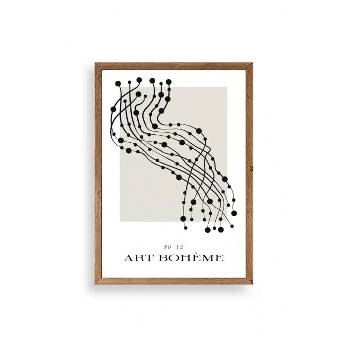 Soyut Ahşap Çerçeveli Tablo 17 x 23