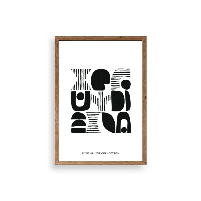 Soyut Ahşap Çerçeveli Tablo 17 x 23