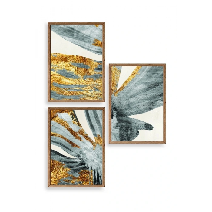 Soyut Ahşap Çerçeveli Tablo 17 x 23