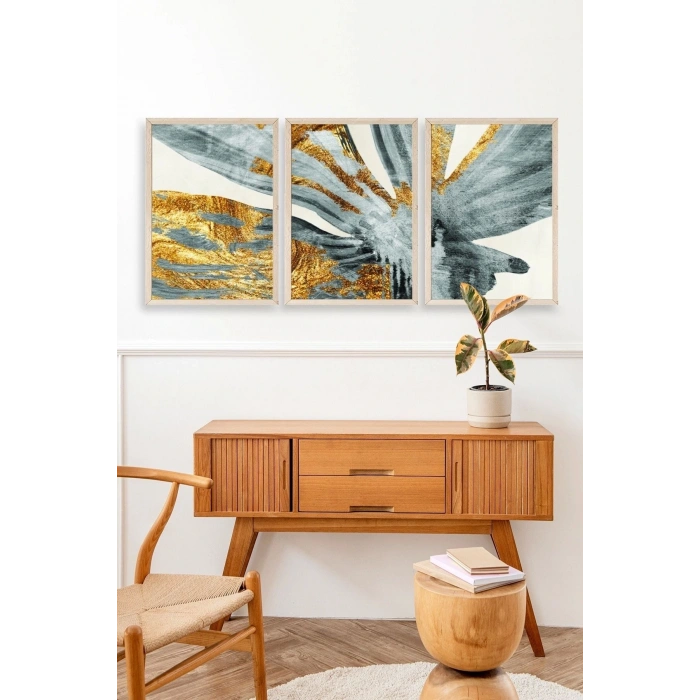 Soyut Ahşap Çerçeveli Tablo 17 x 23