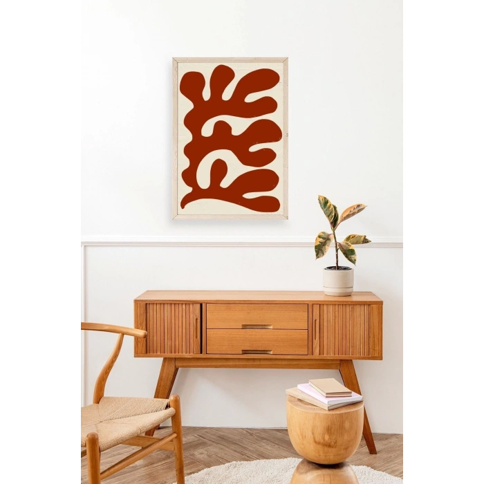 Soyut Ahşap Çerçeveli Tablo 17 x 23