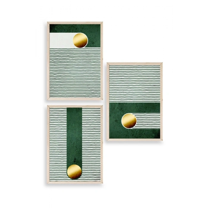 Soyut Ahşap Çerçeveli Tablo 23 x 30