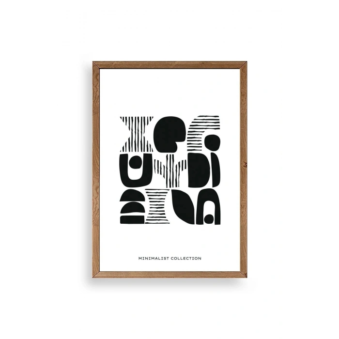 Soyut Ahşap Çerçeveli Tablo 23 x 30