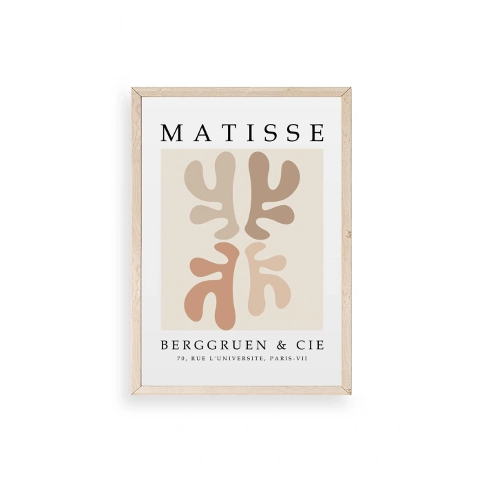 Soyut Ahşap Çerçeveli Tablo 23 x 30