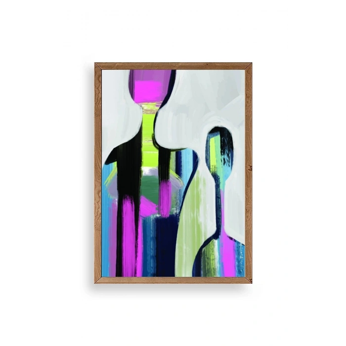 Soyut Ahşap Çerçeveli Tablo 23 x 30