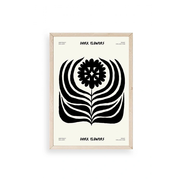 Soyut Ahşap Çerçeveli Tablo 23 x 30