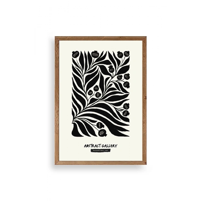 Soyut Ahşap Çerçeveli Tablo 23 x 30