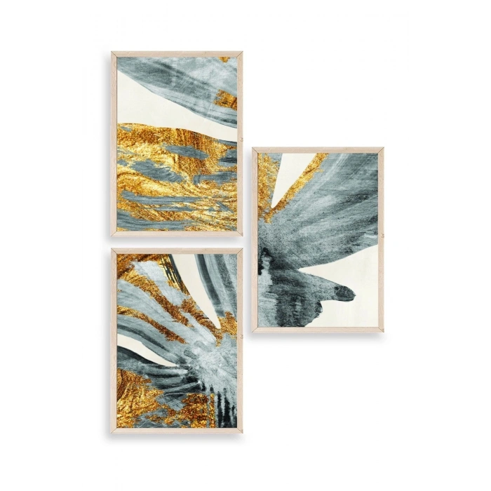 Soyut Ahşap Çerçeveli Tablo 23 x 30