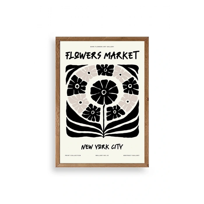 Soyut Ahşap Çerçeveli Tablo 23 x 30