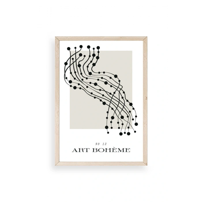 Soyut Ahşap Çerçeveli Tablo 23 x 30