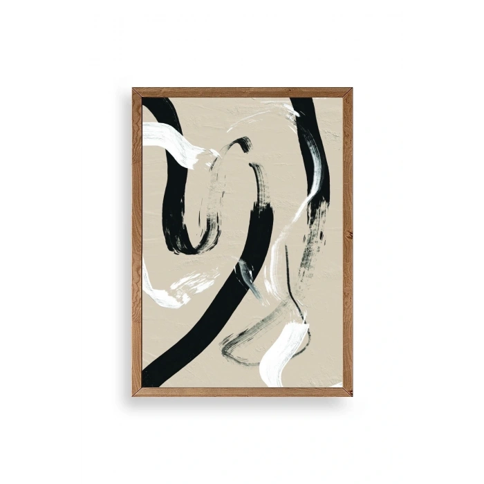 Soyut Ahşap Çerçeveli Tablo 23 x 30