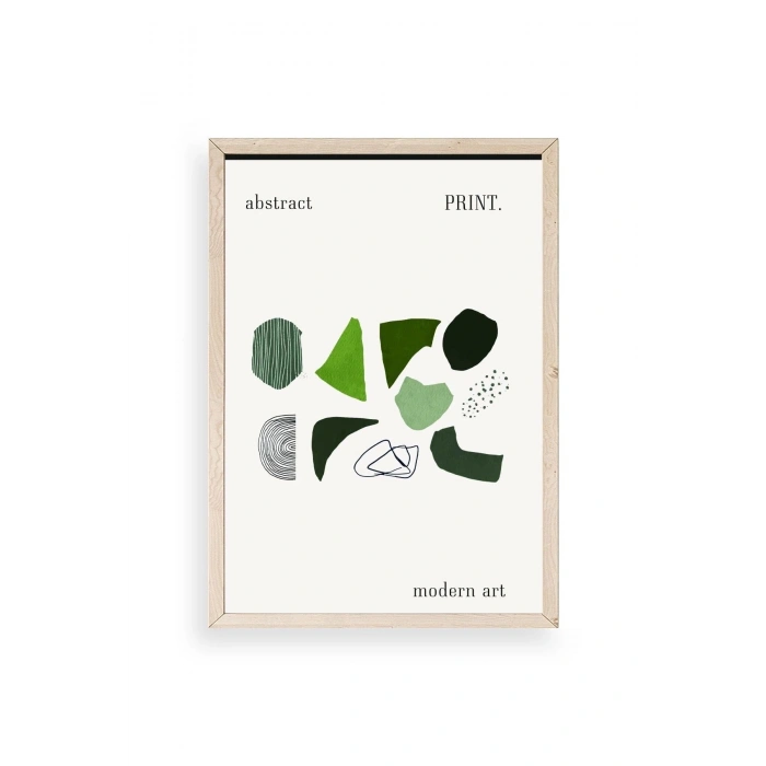 Soyut Ahşap Çerçeveli Tablo 23 x 30