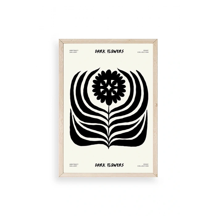 Soyut Ahşap Çerçeveli Tablo 23 x 30