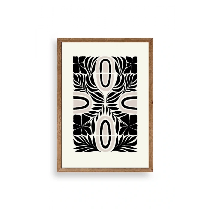 Soyut Ahşap Çerçeveli Tablo 23 x 30