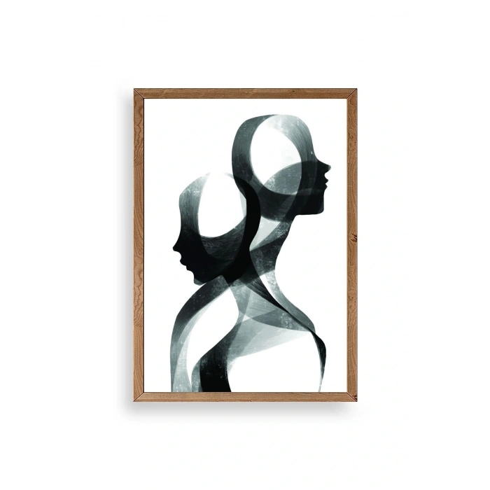 Soyut Ahşap Çerçeveli Tablo 23 x 30