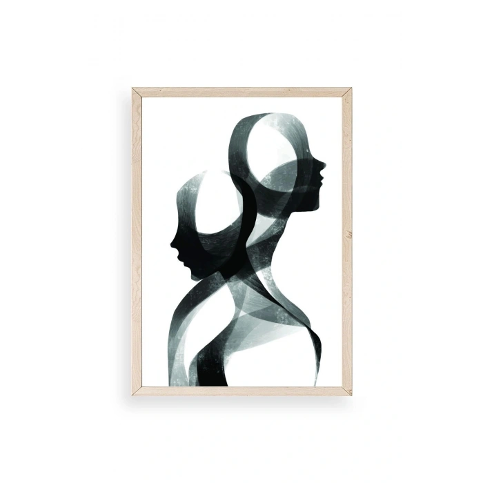 Soyut Ahşap Çerçeveli Tablo 23 x 30