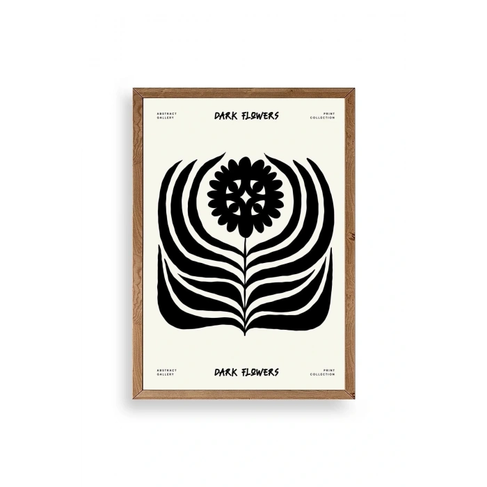 Soyut Ahşap Çerçeveli Tablo 23 x 30