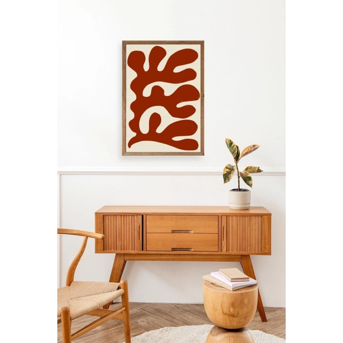 Soyut Ahşap Çerçeveli Tablo 23 x 30