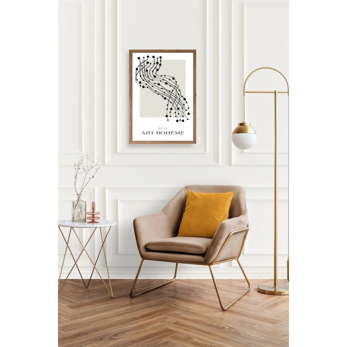 Soyut Ahşap Çerçeveli Tablo 23 x 30