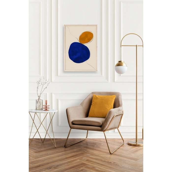 Soyut Ahşap Çerçeveli Tablo 23 x 30