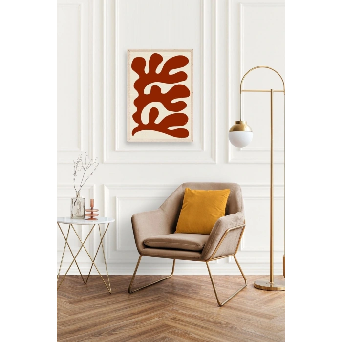 Soyut Ahşap Çerçeveli Tablo 23 x 30