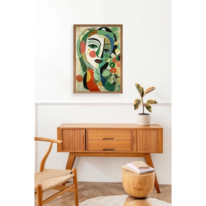 Soyut Ahşap Çerçeveli Tablo 23 x 30