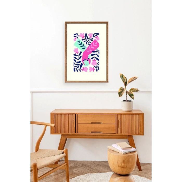 Soyut Ahşap Çerçeveli Tablo 23 x 30