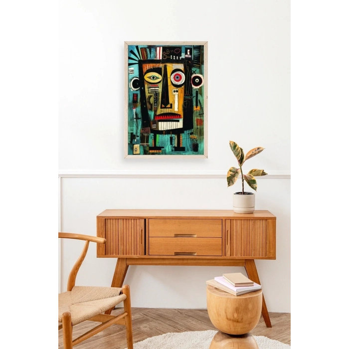 Soyut Ahşap Çerçeveli Tablo 23 x 30