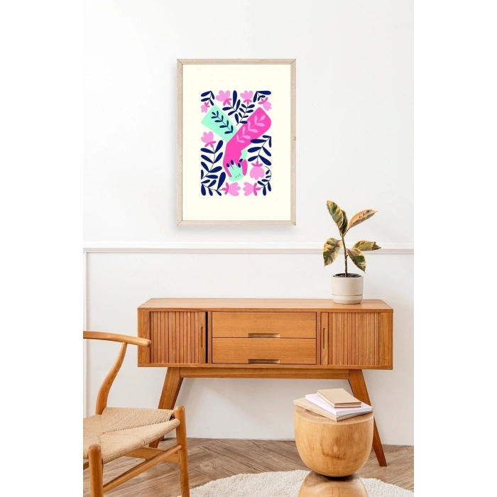 Soyut Ahşap Çerçeveli Tablo 23 x 30