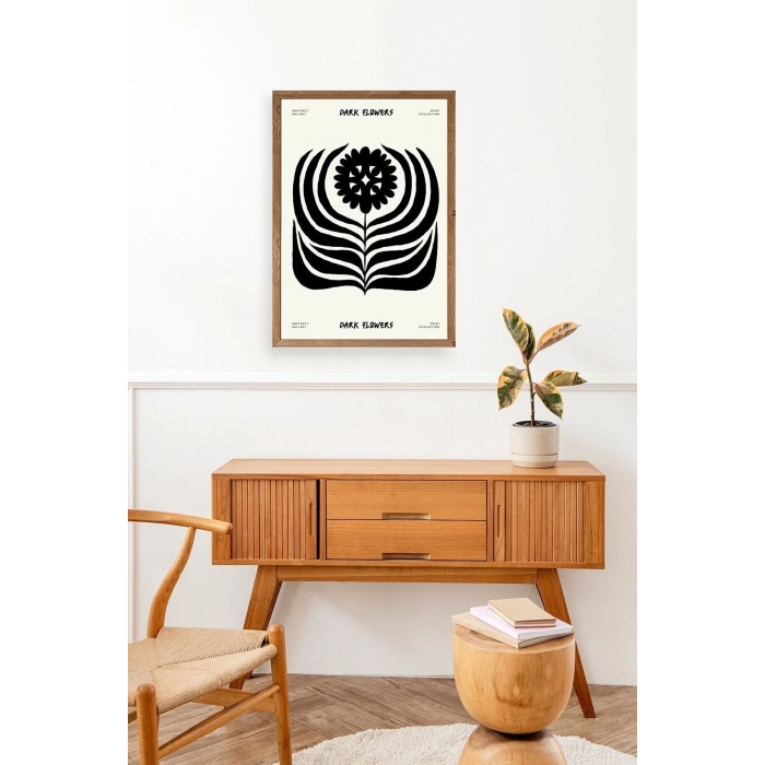 Soyut Ahşap Çerçeveli Tablo 23 x 30