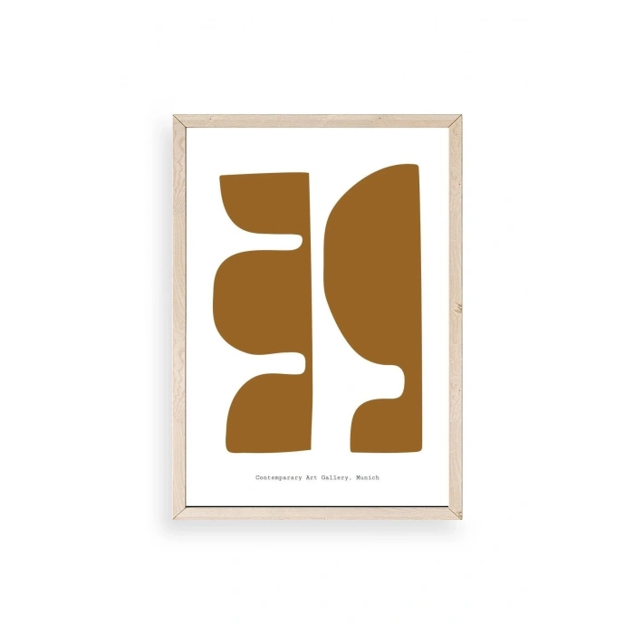 Soyut Ahşap Çerçeveli Tablo 30 x 42