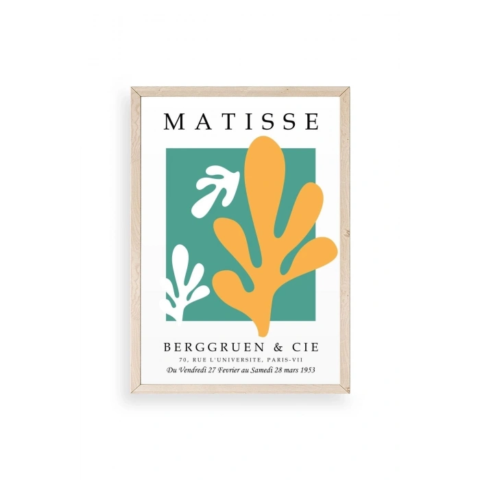 Soyut Ahşap Çerçeveli Tablo 30 x 42