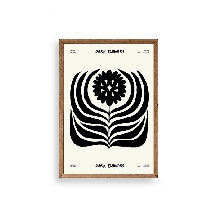 Soyut Ahşap Çerçeveli Tablo 30 x 42