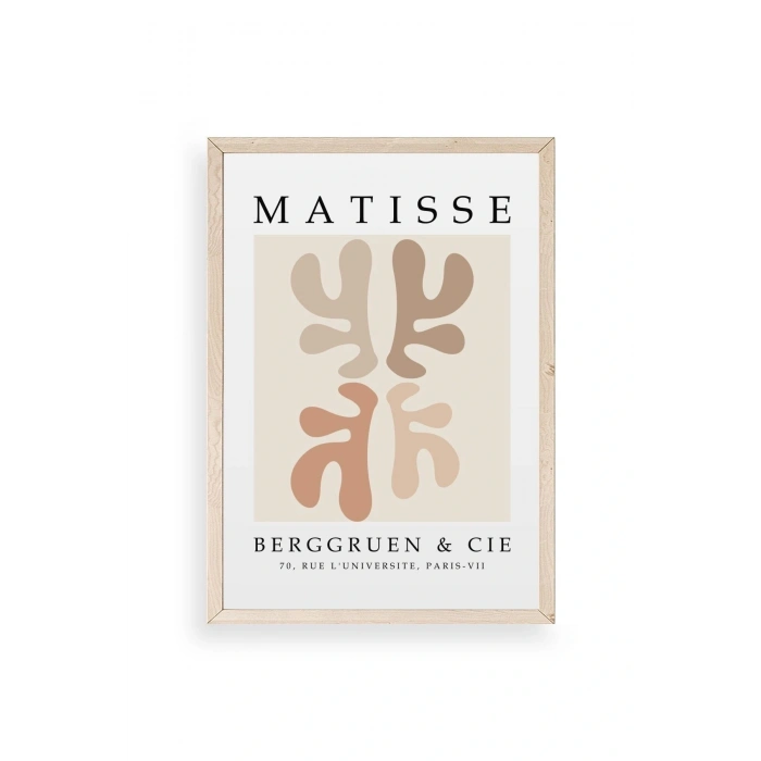 Soyut Ahşap Çerçeveli Tablo 30 x 42