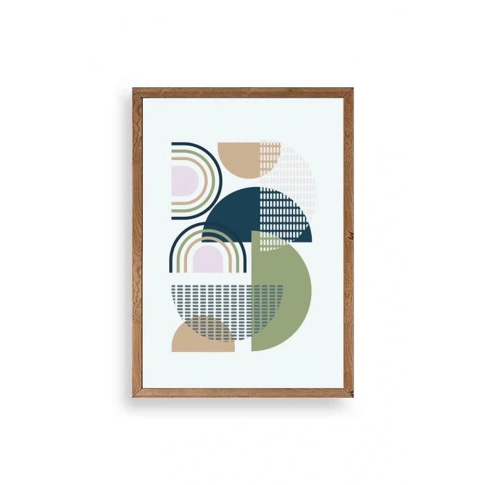 Soyut Ahşap Çerçeveli Tablo 30 x 42