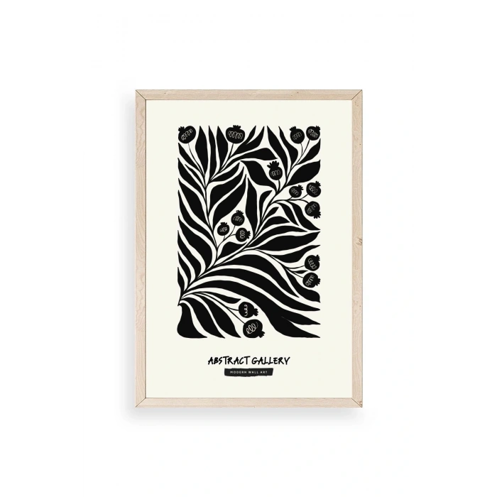 Soyut Ahşap Çerçeveli Tablo 30 x 42