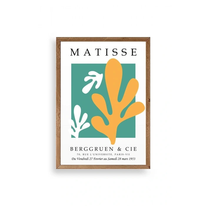 Soyut Ahşap Çerçeveli Tablo 30 x 42