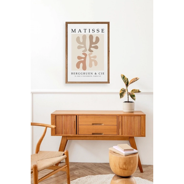 Soyut Ahşap Çerçeveli Tablo 30 x 42