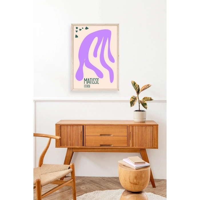 Soyut Ahşap Çerçeveli Tablo 30 x 42