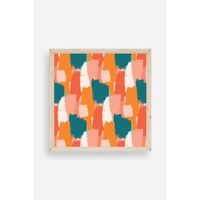 Soyut Ahşap Çerçeveli Tablo 42 x 42