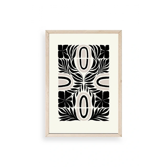 Soyut Ahşap Çerçeveli Tablo 50 x 70