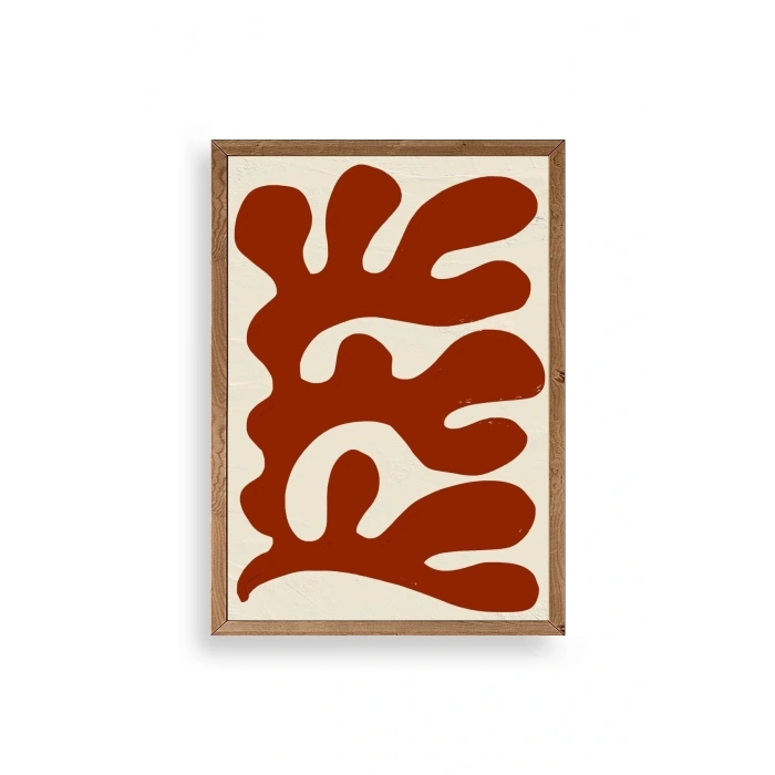 Soyut Ahşap Çerçeveli Tablo 50 x 70