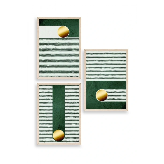 Soyut Ahşap Çerçeveli Tablo 50 x 70