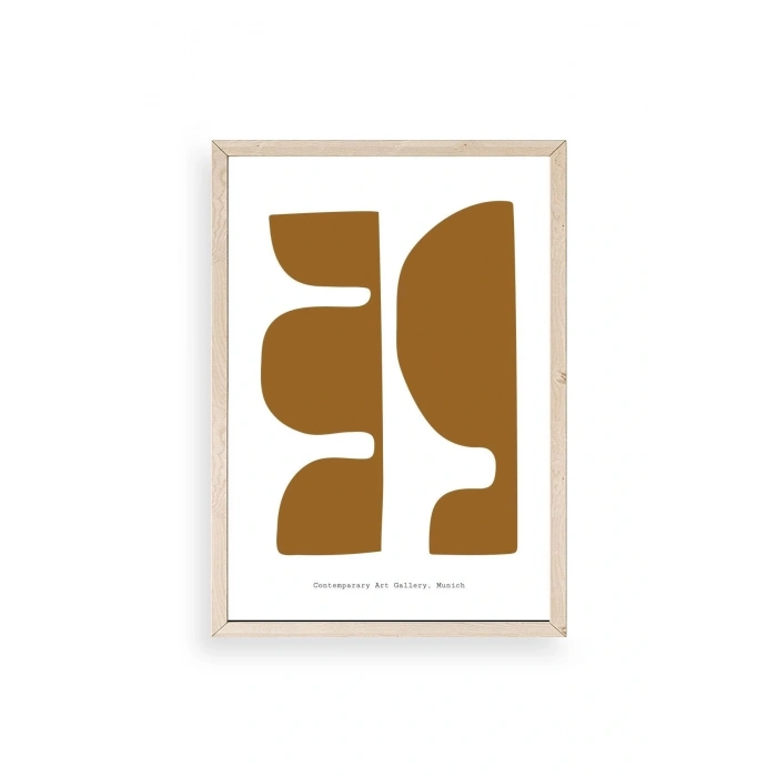 Soyut Ahşap Çerçeveli Tablo 50 x 70