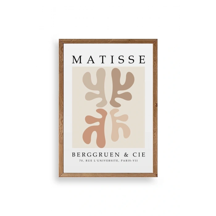 Soyut Ahşap Çerçeveli Tablo 50 x 70